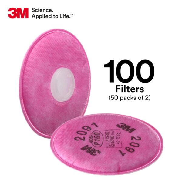 3M P100 Respirator Filter 2091 for Lead, Asbestos, Arsenic & More - Image 2