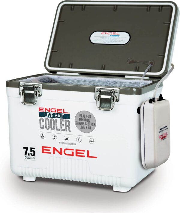 Engel Live Bait Cooler Box ENGLBC-N with 2nd Gen 2-Speed Aerator Pump - Image 4