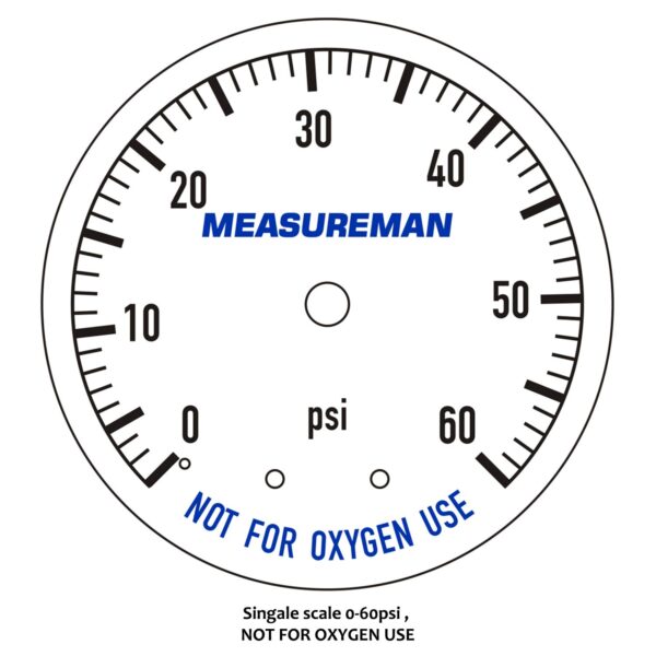 MEASUREMAN 2-inch Pool Filter Pressure Gauge, 0 to 60 psi, 1/4 inch NPT Lower Mount, Two Pack - Image 5