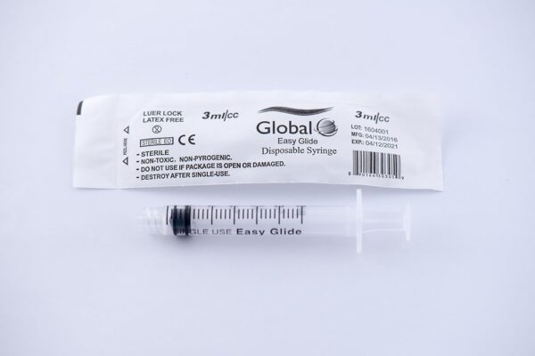 3cc Luer Lock Syringe (No Needle), Box of 100 - Image 2