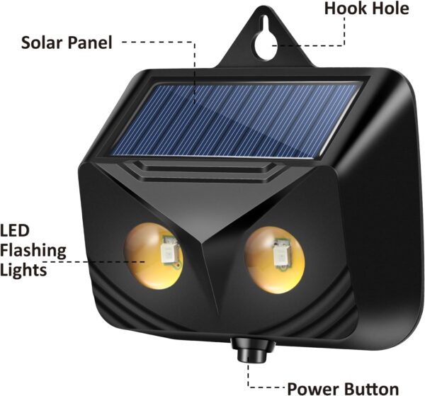 2025 4-Pack Solar Predator Eye Repeller for Yards & Farms - Image 8