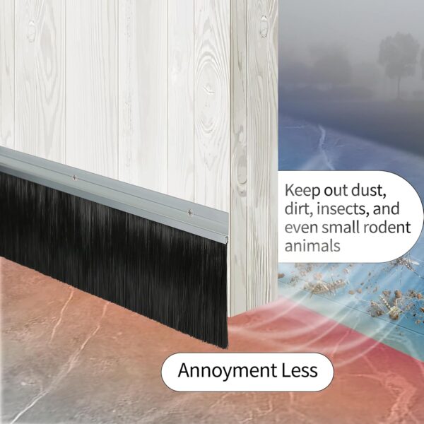 Garage Door Brush Seal Roll‑Up Kit – 4 Sets - Image 3
