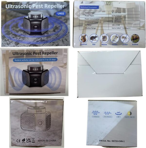 360-degree Ultrasonic Mouse Repellent Plug-In with LED Strobe for Homes and RVs - Image 8