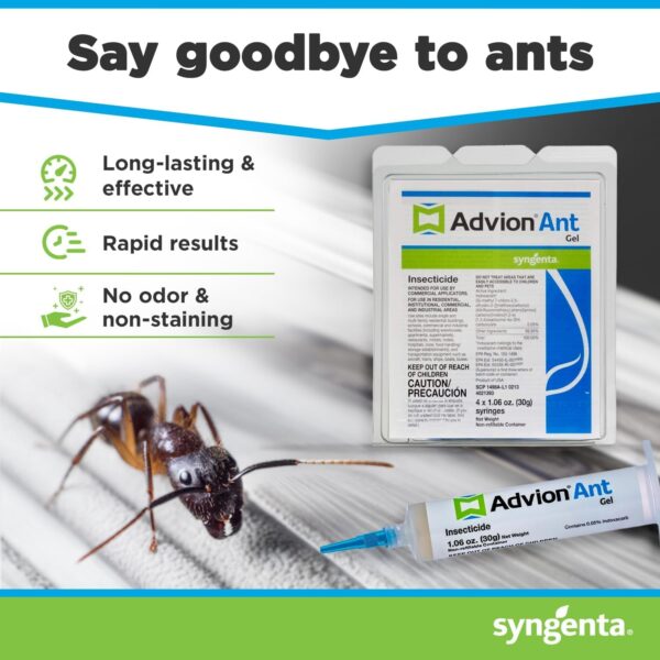 Advion Ant Gel Bait 4×30 g Pack of 2 with 0.05% Indoxacarb - Image 2