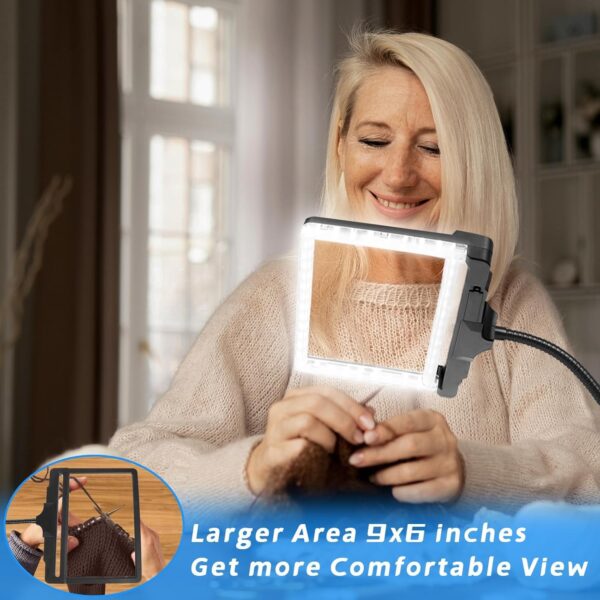 5X Large Magnifying Glass with 42 LED Light & Stand - Image 6