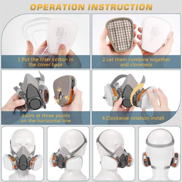 Gas Masks Survival Nuclear & Chemical Full Face Respirator - Image 5