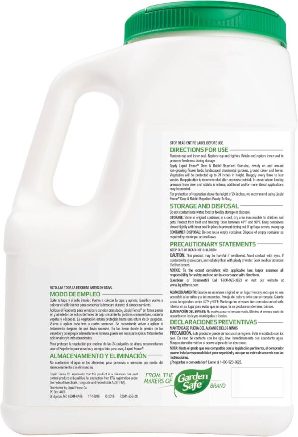 Liquid Fence 5 lb Deer & Rabbit Repellent Granules - Image 11