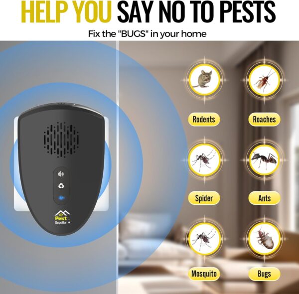 Rodent Repellent Indoor Ultrasonic Plug-In for Home, Attic, Garage, Warehouse (1 Pack) - Image 3
