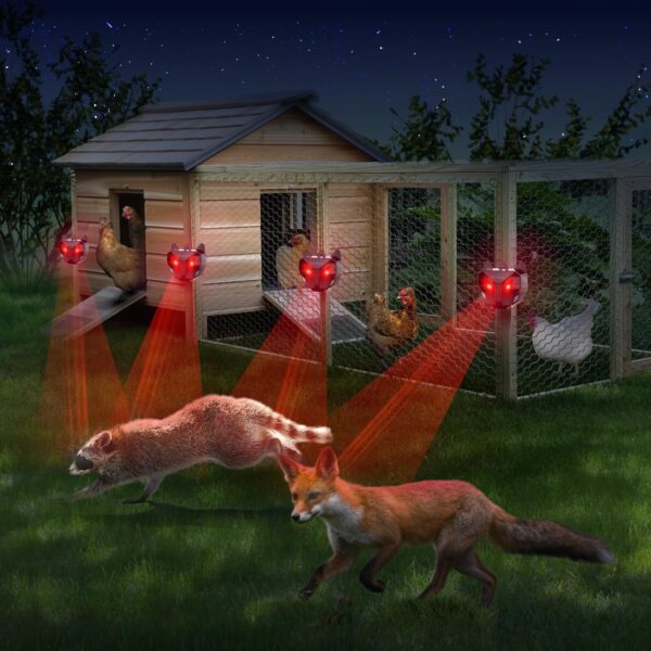 4-Pack Solar Nocturnal Animal Repeller for Coops and Gardens - Image 2
