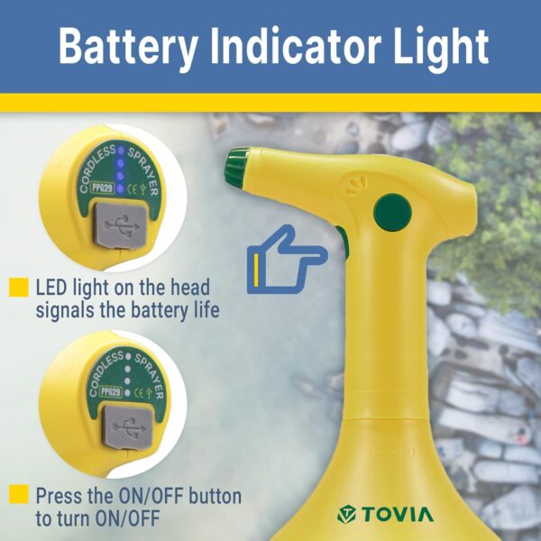 T TOVIA 1L Electric Plant Mister: Battery Powered Garden Sprayer - Image 8