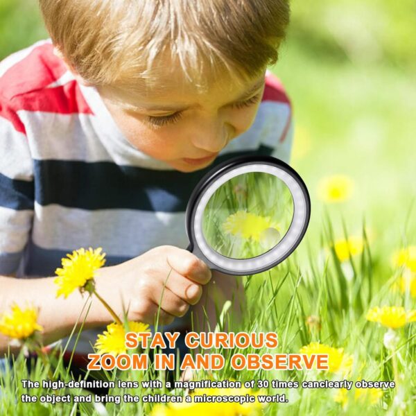 Gayrrnel 30X 33‑LED USB Rechargeable Magnifying Glass with Light - Image 8