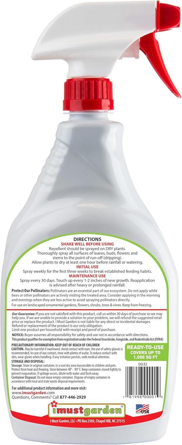 I Must Garden Deer Repellent, Mint Scent Spray for Gardens and Plants - Image 2