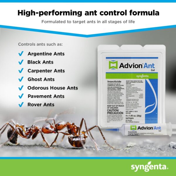Advion Ant Gel Bait 4×30 g Pack of 2 with 0.05% Indoxacarb - Image 4