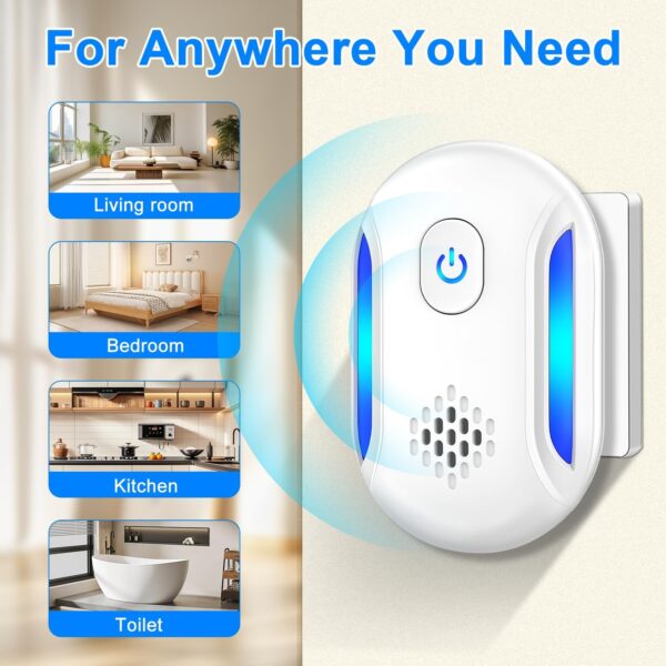 Upgraded 2025 Ultrasonic Repellent for Bugs, Mice, Roaches and Spiders (6-Pack) - Image 7