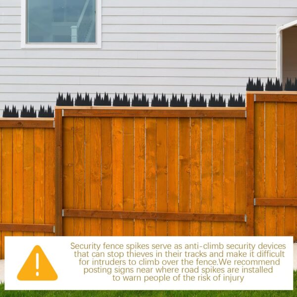 12‑Piece Mountain‑Style Anti‑Climb Metal Fence Spikes with Screws - Image 6