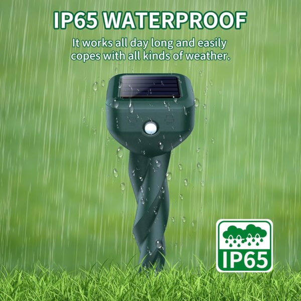 Solar‑Powered Mole & Rodent Ultrasonic Repellent (7 k ft² Coverage) - Image 4