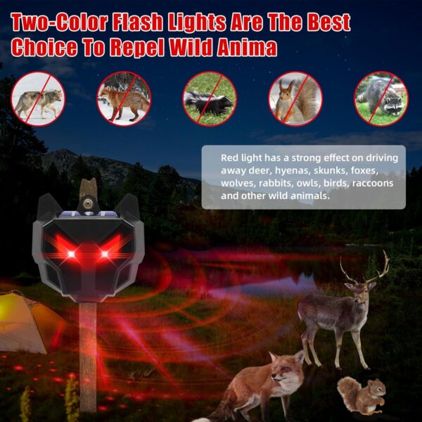 4-Pack Solar Predator Lights and Motion Animal Repeller for Coops, Yards, and Farms - Image 3