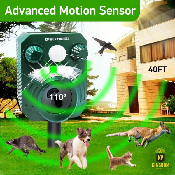2025 Solar Animal Repeller - 26 ft Detection and 110 Degree Coverage - Image 6