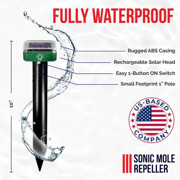 Solar Sonic Pest Repeller Stakes – Livin' Well 4‑pk, 5,000 ft - Image 5
