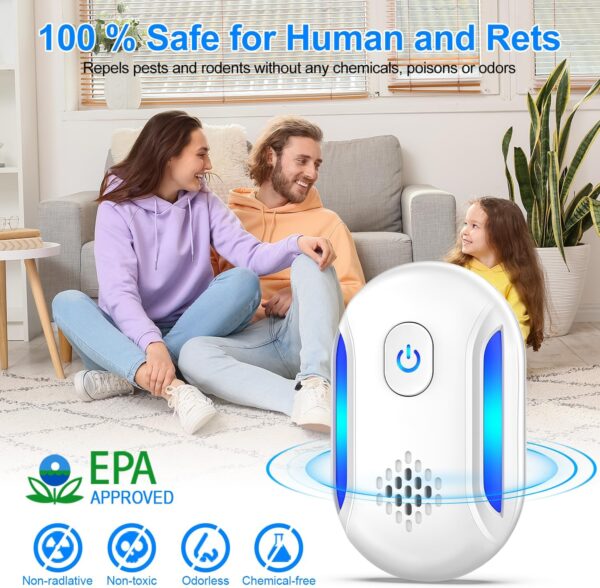 Upgraded 2025 Ultrasonic Repellent for Bugs, Mice, Roaches and Spiders (6-Pack) - Image 6