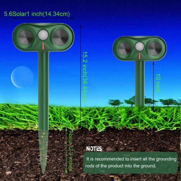 Solar-powered Ultrasonic Animal Repellent with 360° Motion Sensor - Image 6