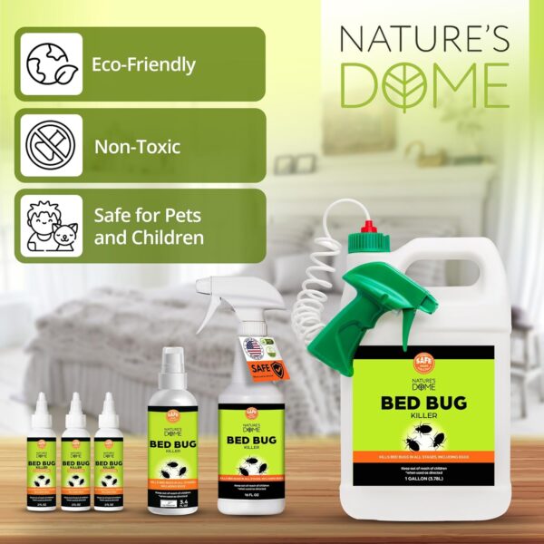Nature’s Dome Bed Bug Spray: Lasting Defense, 16 oz + 3.4 oz - Image 8