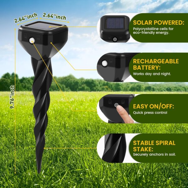 CIIC Solar Ultrasonic Mole & Gopher Snake Repellent - Image 3