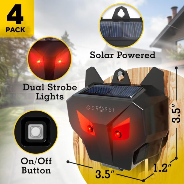 4-Pack Solar Nocturnal Animal Repeller for Coops and Gardens - Image 5