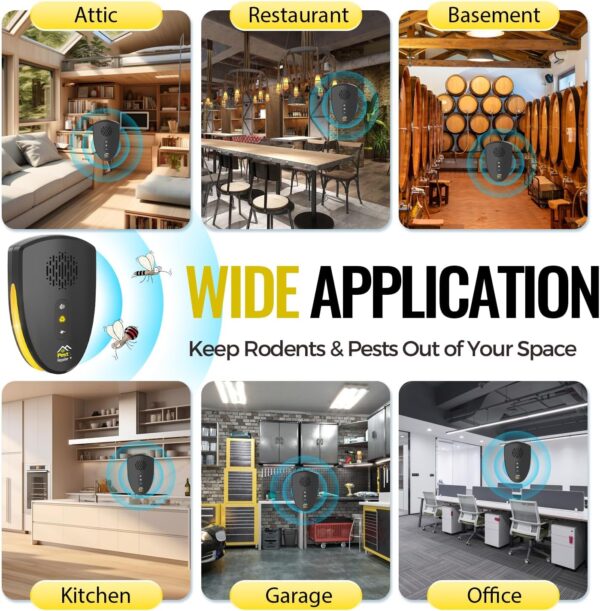 Rodent Repellent Indoor Ultrasonic Plug-In for Home, Attic, Garage, Warehouse (1 Pack) - Image 5