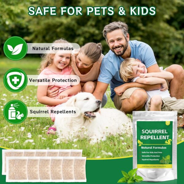 Squirrel Repellent Pouches: Natural Peppermint Rodent Deterrent, 12-Pack - Image 5