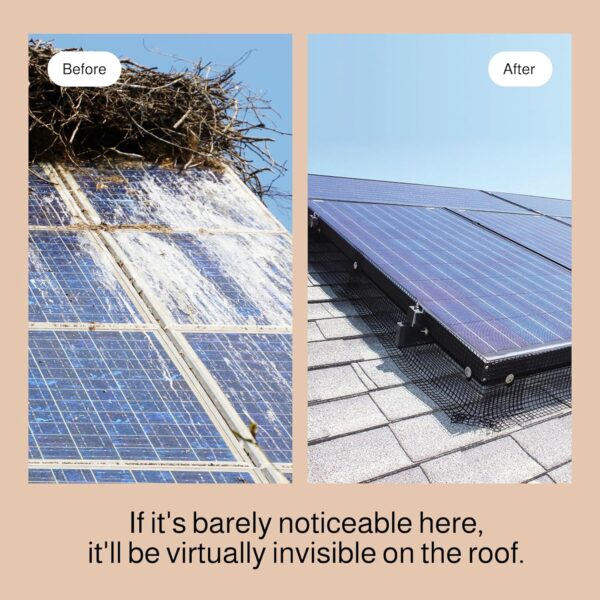 MaPorch 6"x120FT Solar Panel Bird Proofing Mesh Kit, With 60 clips - Image 7