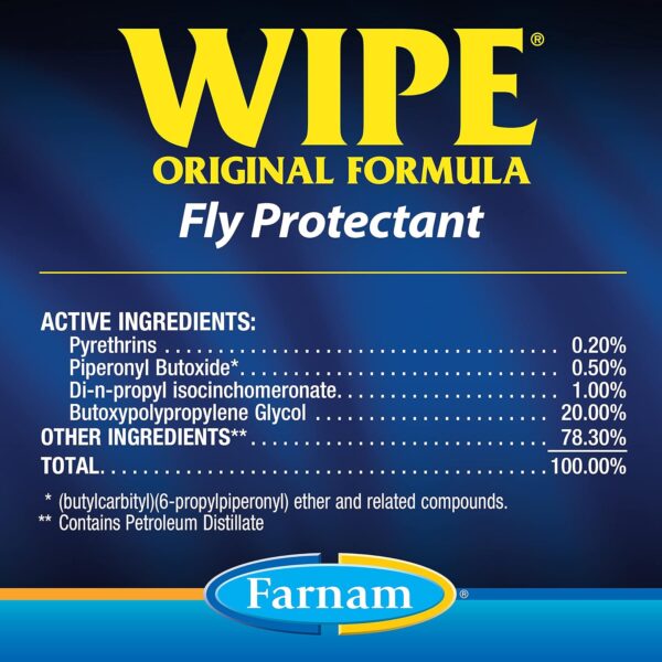 Farnam Wipe Fly & Tick Protectant for Horses – 32 oz - Image 2