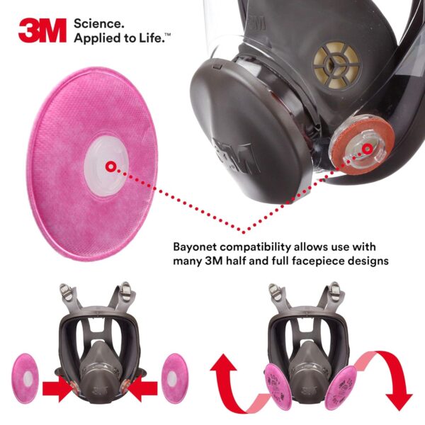 3M P100 Respirator Filter 2091 for Lead, Asbestos, Arsenic & More - Image 4