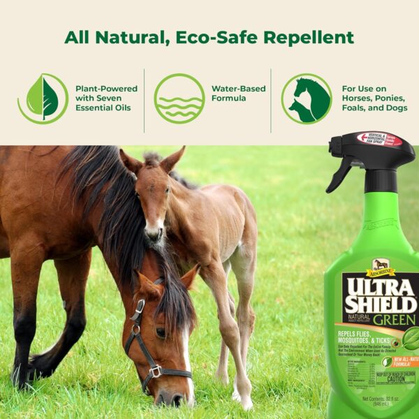 Absorbine UltraShield Green All‑Natural Fly & Insect Repellent for Horses & Dogs - Image 2
