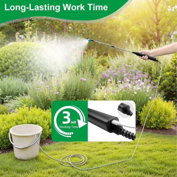 23.6 inch Battery Powered Sprayer Wand with Telescopic Lance - Image 6