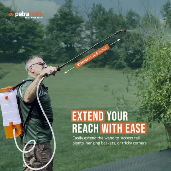 PetraTools HD4000 4 Gallon Battery Backpack Sprayer, 6-8 Hr Runtime, Up to 90 PSI - Image 6