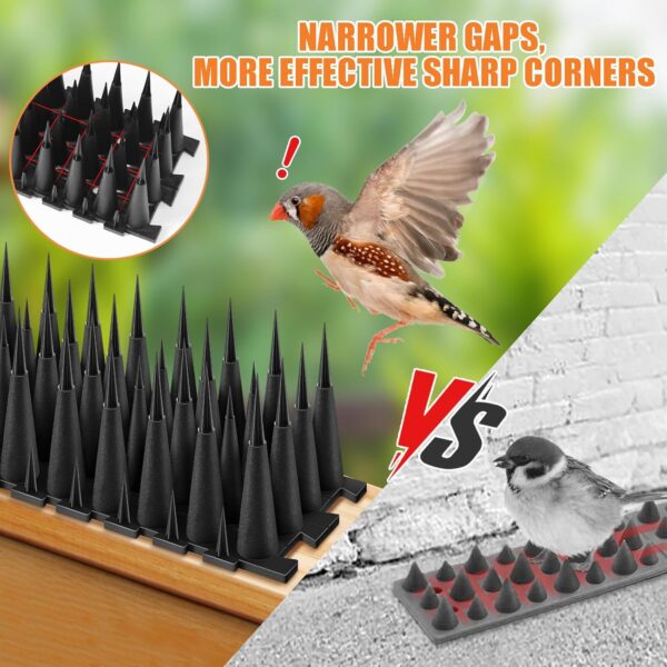 Ultra-Wide 9.8‑Ft 10‑Pack Plastic Bird Spikes for Fence, Railing & Roof - Image 6