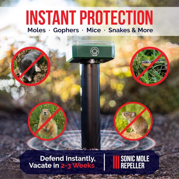 Solar Sonic Pest Repeller Stakes – Livin' Well 4‑pk, 5,000 ft - Image 4