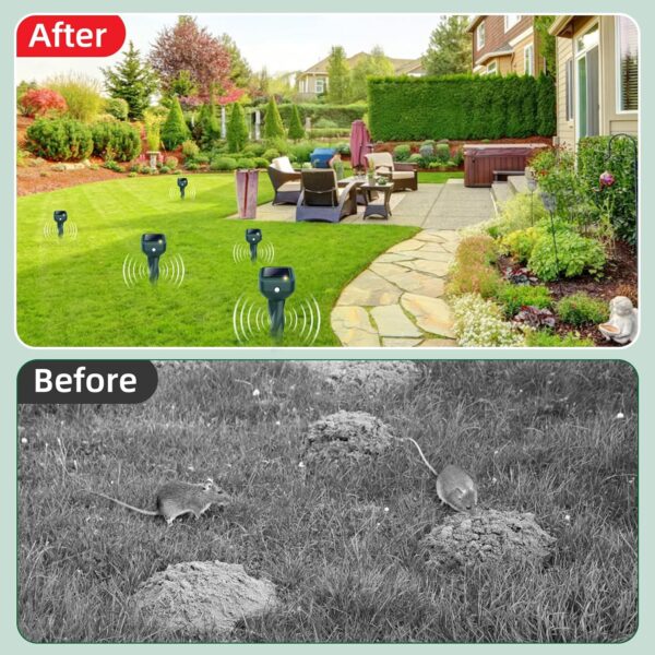 Solar‑Powered Mole & Rodent Ultrasonic Repellent (7 k ft² Coverage) - Image 6