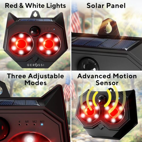 Solar Predator Eyes 2 Pack, Motion Activated Animal Deterrent for Coops and Yards - Image 6