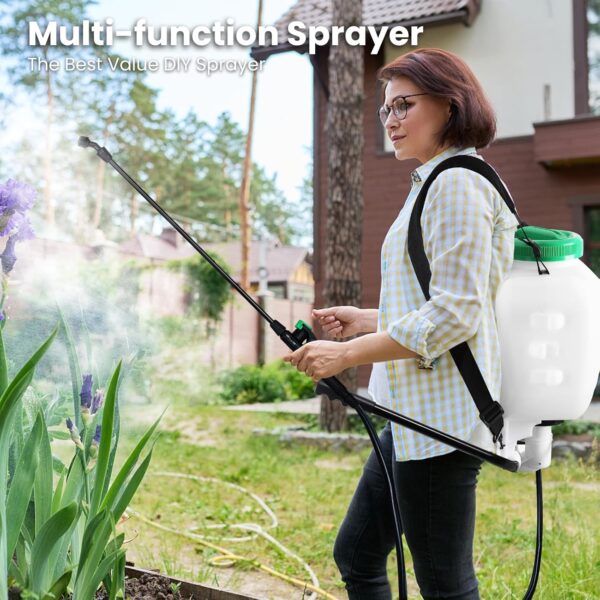 REALWORK 4 Gallon Backpack Sprayer, Translucent Tank for Pests, Weeds, and Garden Care - Image 8