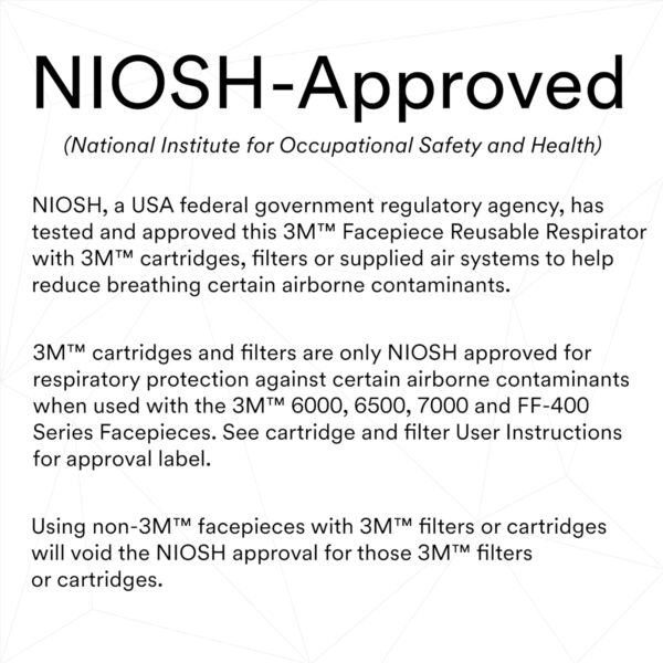 3M Rugged Comfort Half Facepiece Reusable Respirator 6503 - Image 2