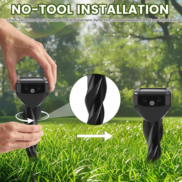 CIIC Solar Ultrasonic Mole & Gopher Snake Repellent - Image 4