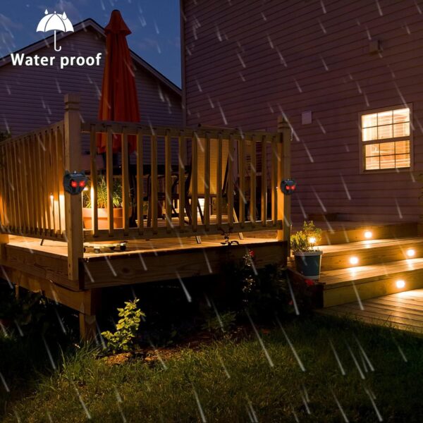 4 Pack Solar Animal Repeller with Red Lights for Night Predators - Image 5