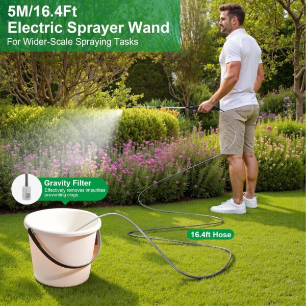 23.6 inch Battery Powered Sprayer Wand with Telescopic Lance - Image 2