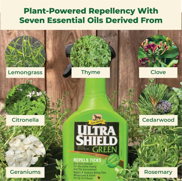 Absorbine UltraShield Green All‑Natural Fly & Insect Repellent for Horses & Dogs - Image 4