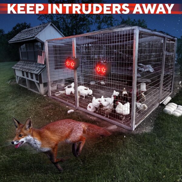 Solar Predator Eyes 2 Pack, Motion Activated Animal Deterrent for Coops and Yards - Image 2