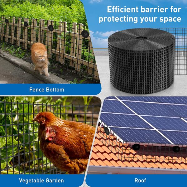 Solar Panel Bird Guard 6" x 50ft Mesh Kit, PVC-Coated Critter Guard with 50 Fasteners - Image 7