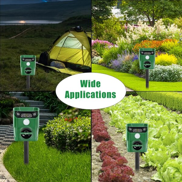 Ultrasonic Animal Repeller: Solar, Waterproof, Motion-Sensor Deterrent - Image 7