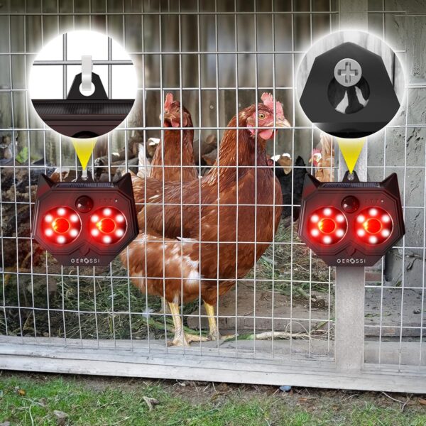 Solar Predator Eyes 2 Pack, Motion Activated Animal Deterrent for Coops and Yards - Image 3